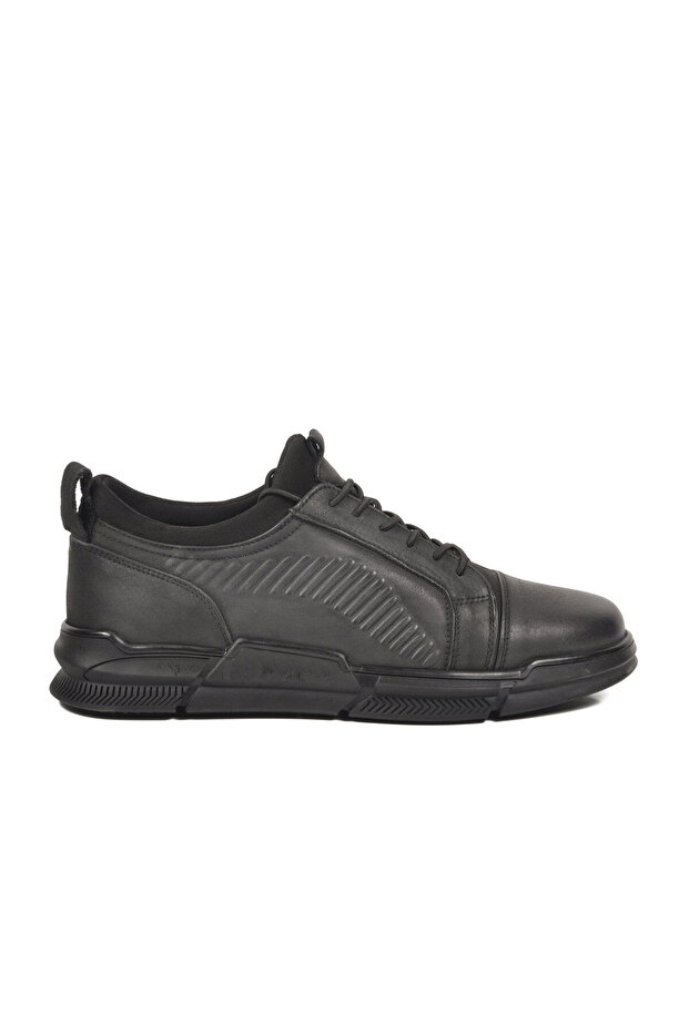 Black Genuine Leather Men's Casual Shoes 152-14600 m