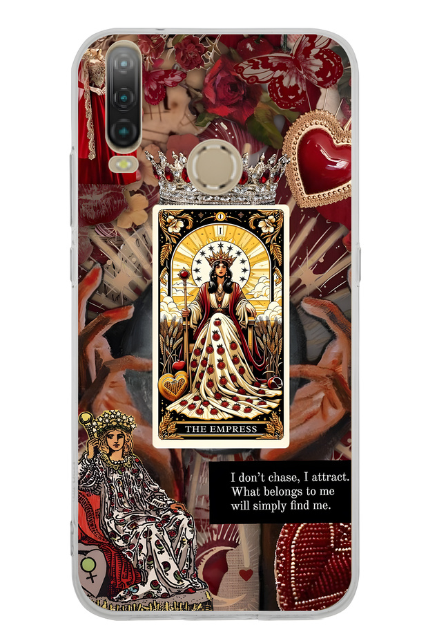 General Mobile Gm 10 Compatible the Empress Queen Tarot Pattern Transparent Phone Case