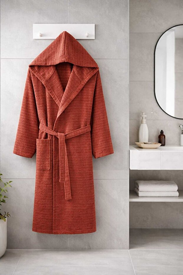 Vanilla Soft Kapüşonlu Bornoz - 1