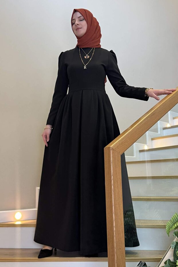 Rose Elbise Siyah - 6