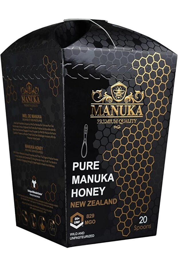 Manuka Honey Spoons +20 UMF, Boosts Metabolism, 100% Pure & Natural Honey 20 Pieces