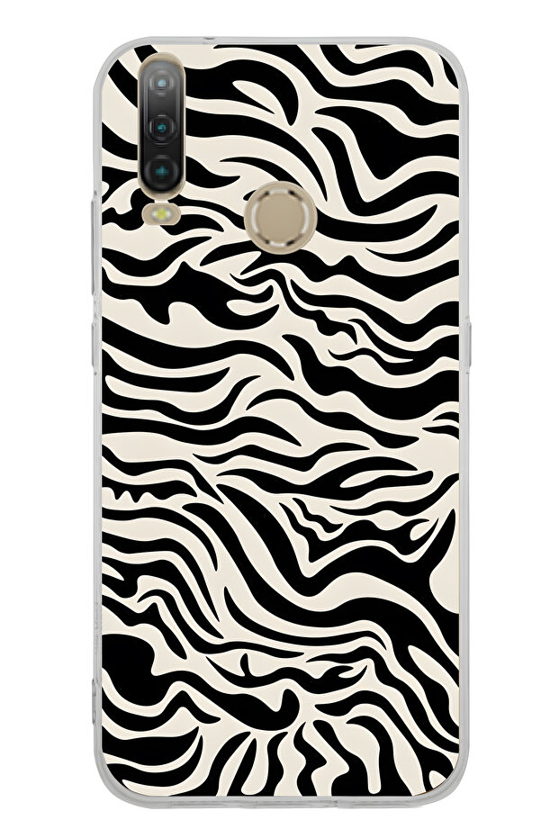 حافظة هاتف شفافة بنمط زيبرا متوافقة مع جهاز General Mobile GM 10 - 1