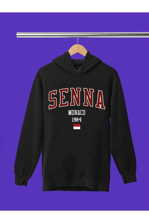 Ayrton Senna Printed 3-Yarn Quality Soft Texture Hooded F1 Children's Sweatshirt