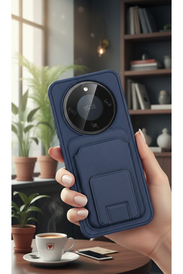 حافظة جلدية متوافقة مع هاتف Honor Magic 8 Lite 5G مع حماية من مادة TPU وفتحة للبطاقات
