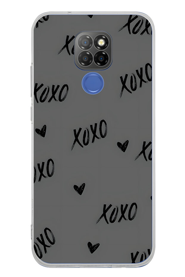 حافظة هاتف شفافة بنمط XOXO متوافقة مع جهاز General Mobile GM 20 - 1