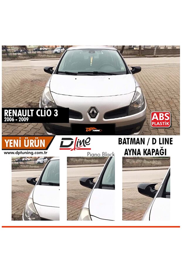 Dp-10089 Renault Clio 3 2006-2009 (Without Makyajs) Bat Wing Mirror Cover Imported Premium