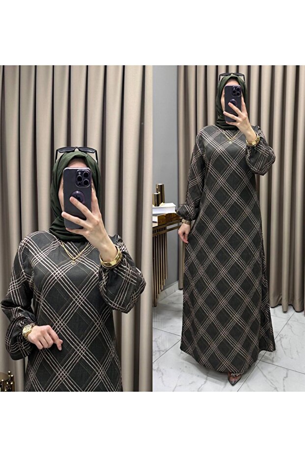 فستان منقوش منقوش