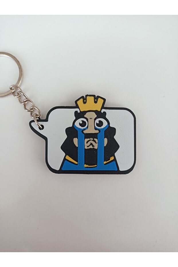 سلسلة مفاتيح كلاش رويال على شكل إيموجي للبكاء