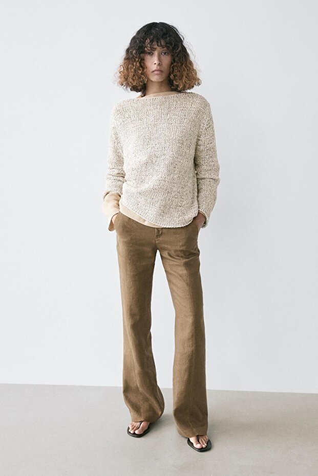 Geniş yaka triko kazak - 3