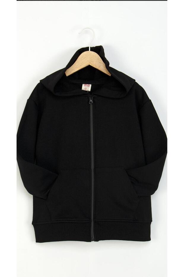 Children's 3 Threaded Hooded Zippered Sweatshirt – Casual Comfortable Cardigan-4013