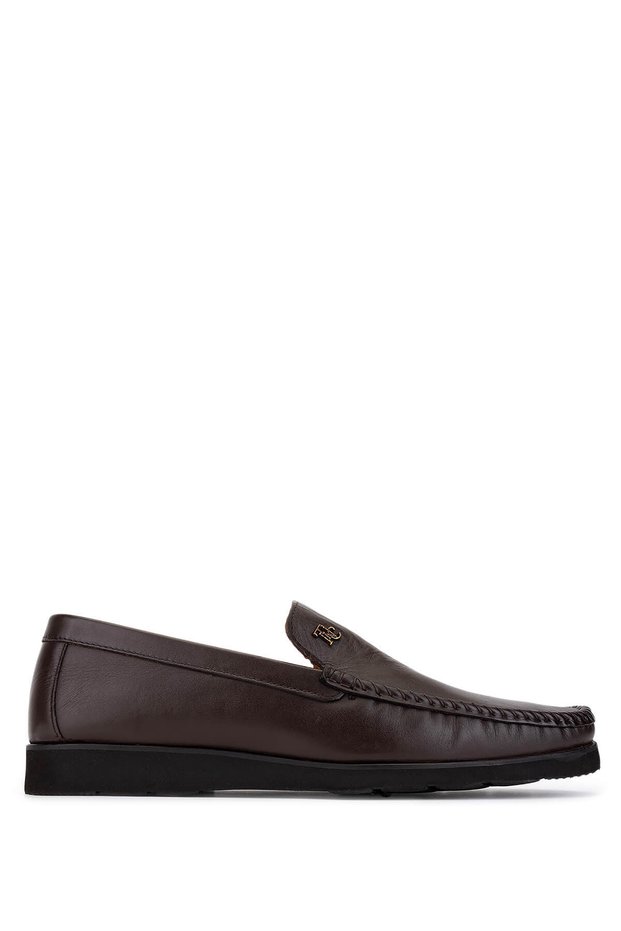 Men's Genuine Leather Brown Loafer Shoes