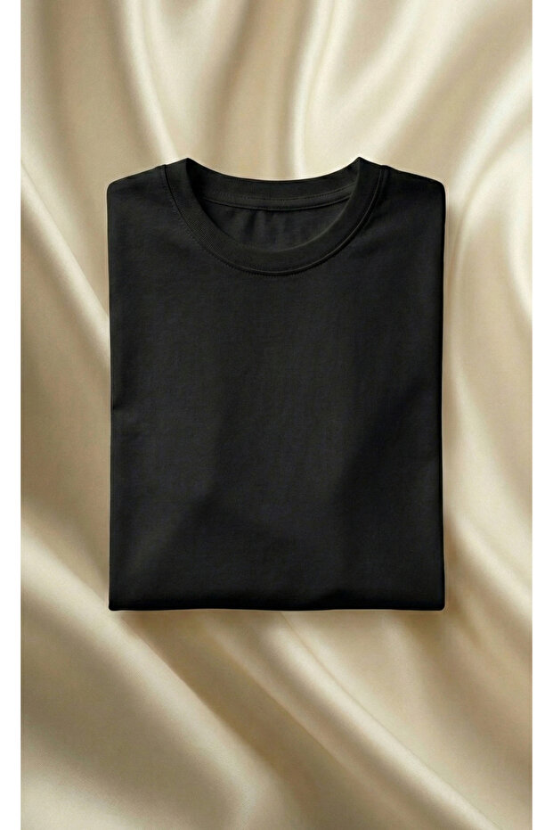 Tricou Negru Premium Oversize Basic Esențial - 3