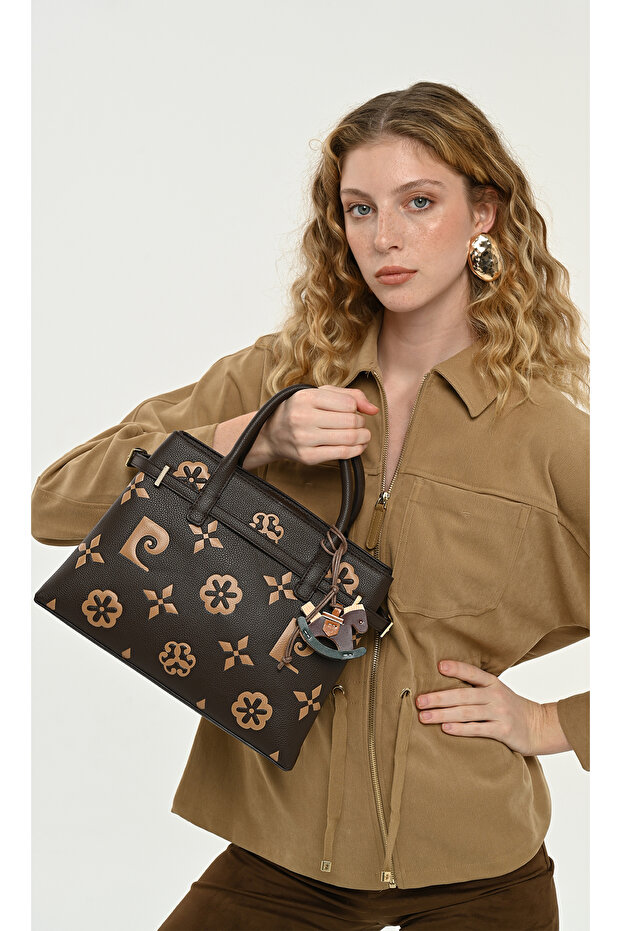 Coffee Snap Closure Adjustable and Detachable Strap Women's Shoulder Bag 05Pc25K10513