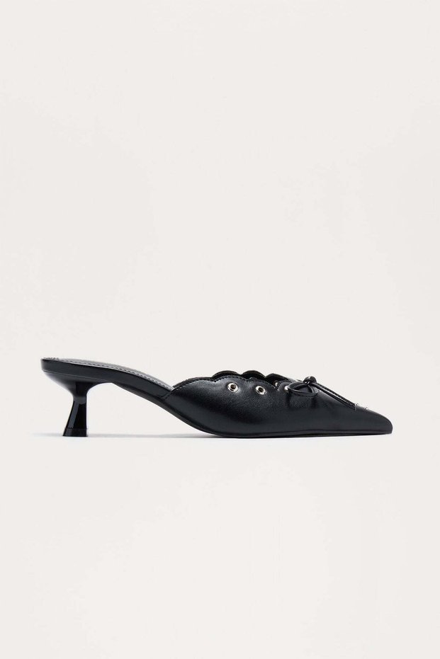 Fashion Nova Koda Thin Heeled, Long Toe Slippers