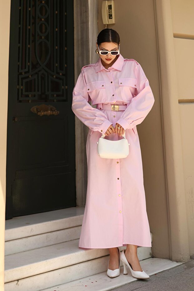 Pembe elbise modeli - 1