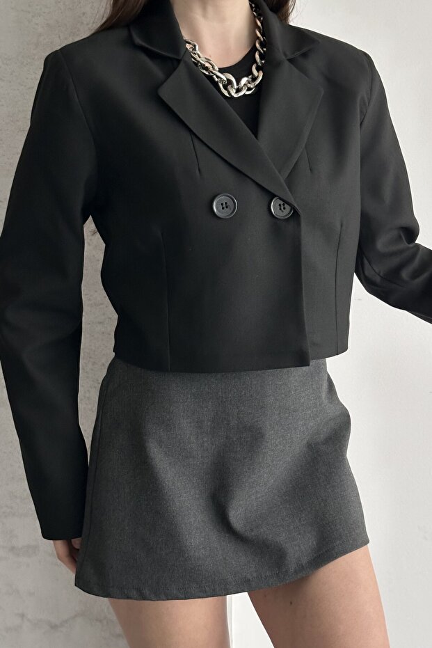 Jachetă Blazer Crop pentru damă - 6