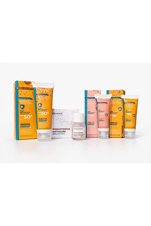 مجموعة العناية بالبشرة وتوحيد لونها مع الكولاجين وعامل حماية من الشمس SPF50+