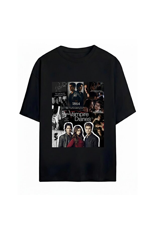 The Vampire Diaries Printed Unisex Oversize T-Shirt