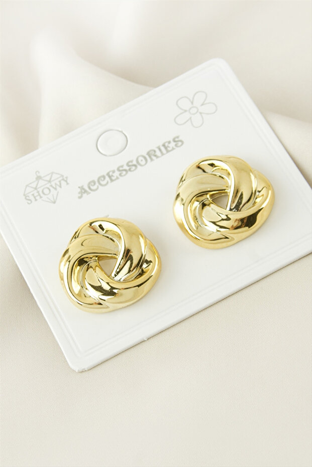 أقراط بلاستيكية على شكل شبكة - 1