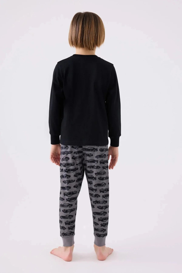 Boy's Black Pajama Set - 4