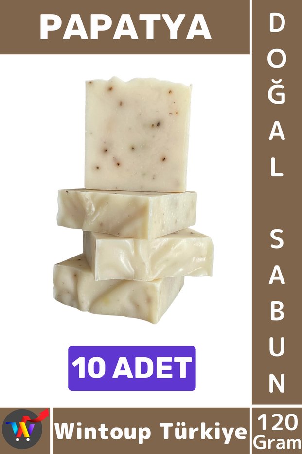 # Solid Soap 100% Natural Herbal Organic Chamomile Soap for Hands Face Hair Body Skin 120 Grams 10 Pieces