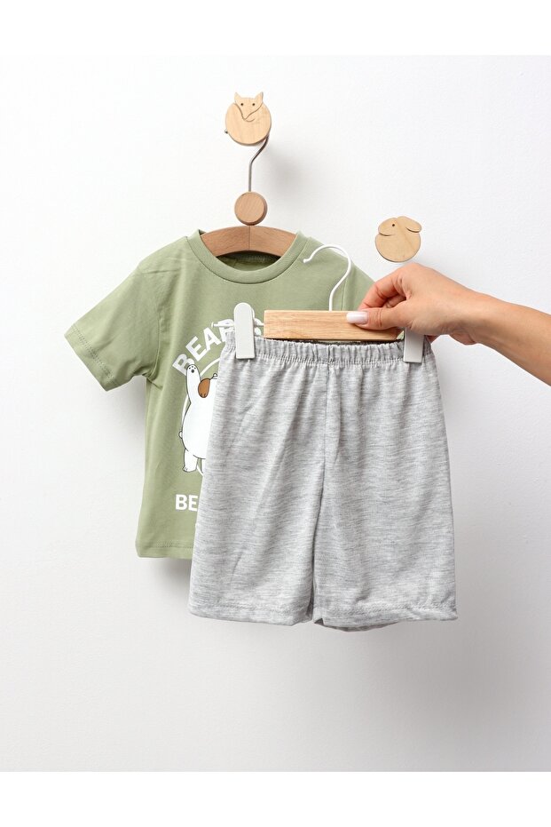 Bear Stack Set light green 104 (3-4 years) - 3