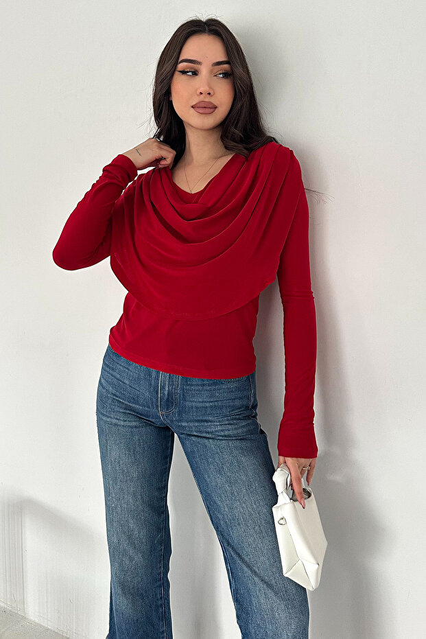 Drapeli Yaka Detaylı Bluz – Bold - 5
