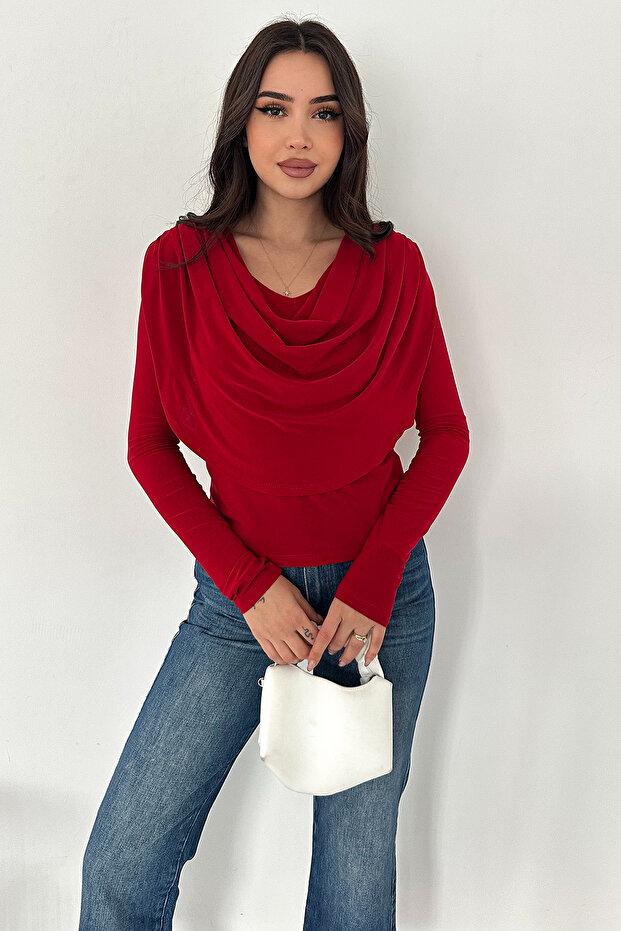 Drapeli Yaka Detaylı Bluz – Bold - 6