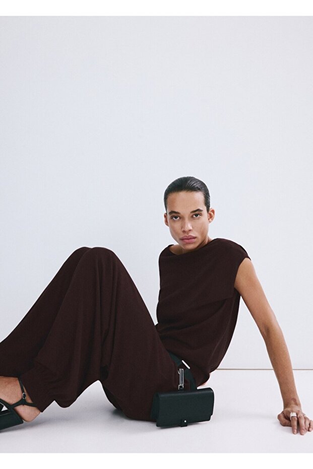 Balon kesim triko pantolon - 7