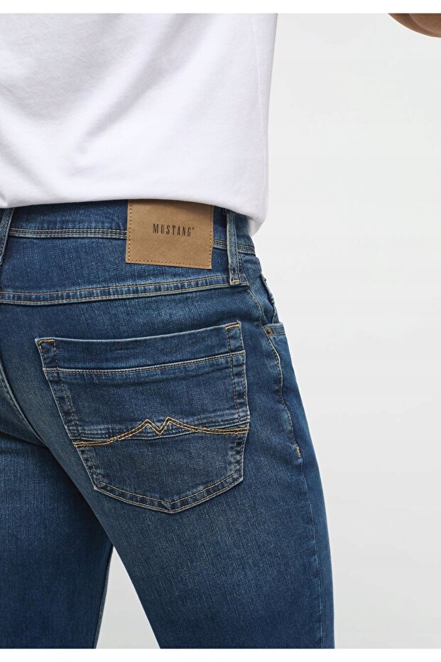 Men's Jeans, Mustang, Washington, Regular Lenght, Cotton, Zipper, 5 Pockets, Blue, 34/30 - 5