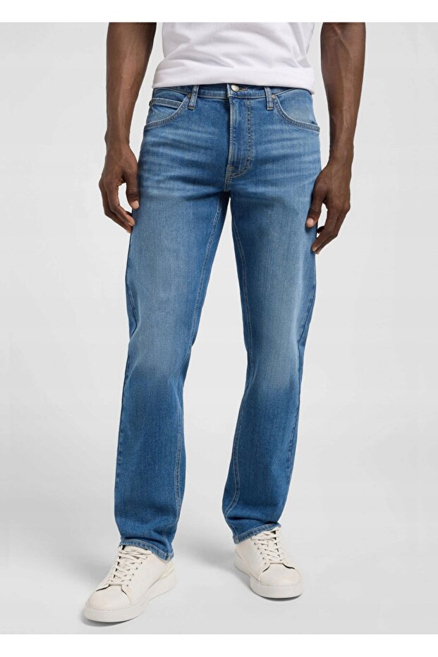 Men's Jeans, Lee, Daren Zip Fly, Regular Lenght, Cotton, Zipper, 5 Pockets, Blue, 34/34 - 2