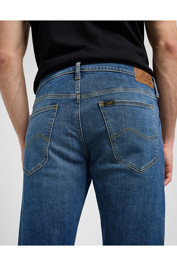 Men's Jeans, Lee, Daren Zip Fly, Regular Lenght, Cotton, Zipper, 5 Pockets, Blue, 33/34 - 5