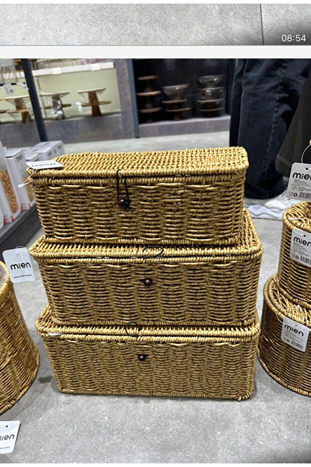 3lü hasır sepet - 1