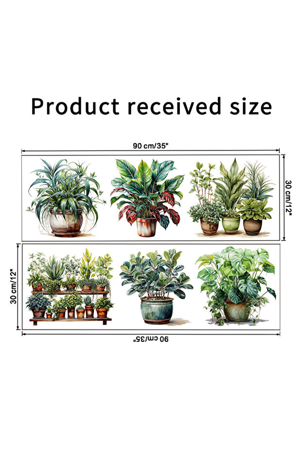 6-Piece Sticker Potted Flower Models Mc-480C