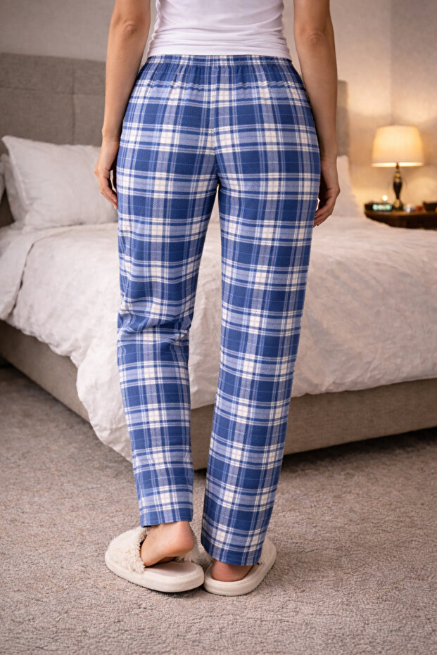 %100 Pamuk Örme Kadın Pijama Altı - 3