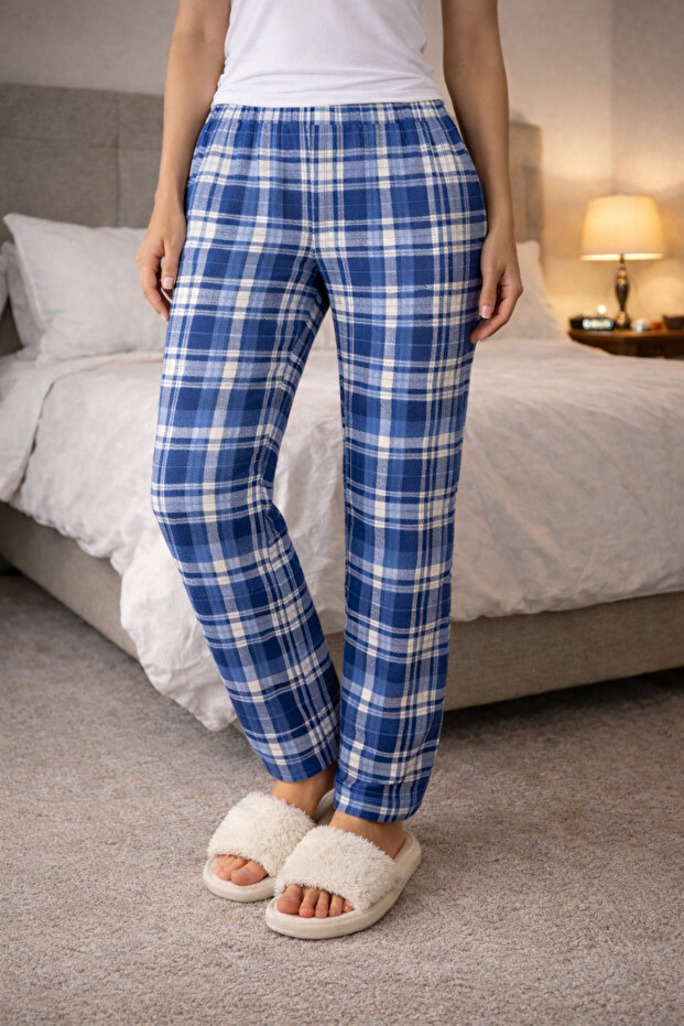 %100 Pamuk Örme Kadın Pijama Altı - 1