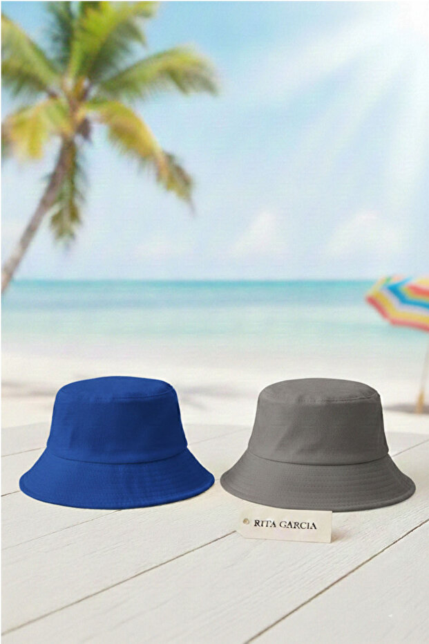 Advantage Pack of 2 Unisex Cotton Bucket Fisherman Hat Set