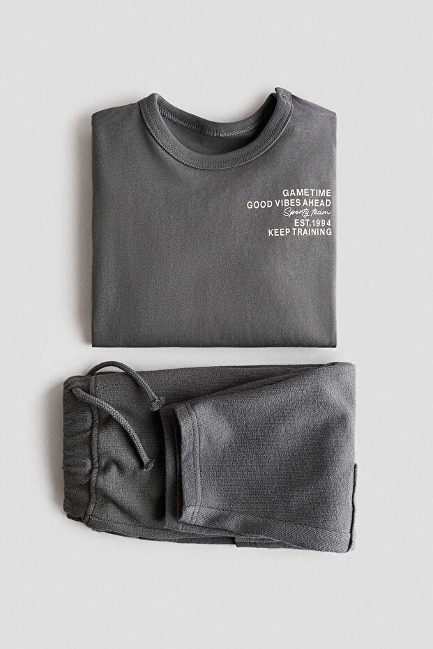 طقم قطني مكون من قطعتين - 2