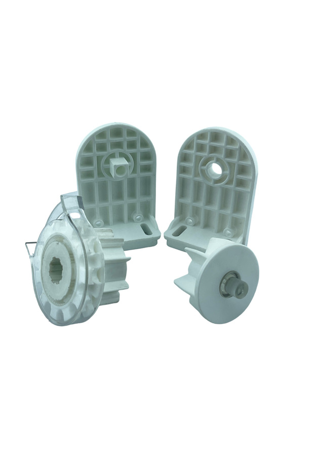 38-Piece Set with Reducer, White Transparent Chain Mechanism and Plastic Legs