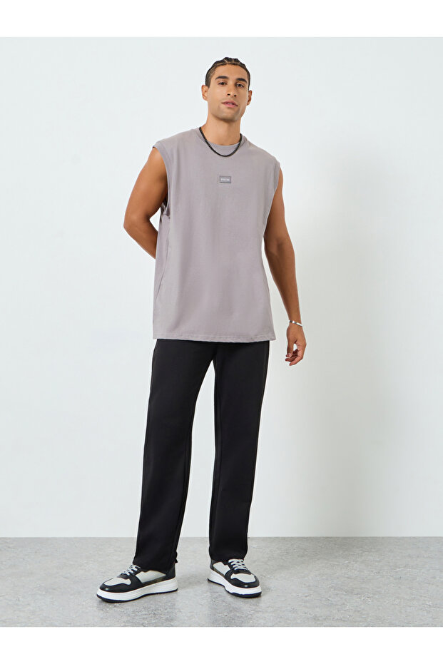 Men Black Solid Joggers with Drawstring - 2