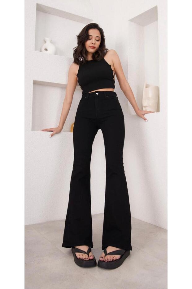 NEW SEASON HIGH-WAIST STRETCH FLARED WOMEN'S JEANS