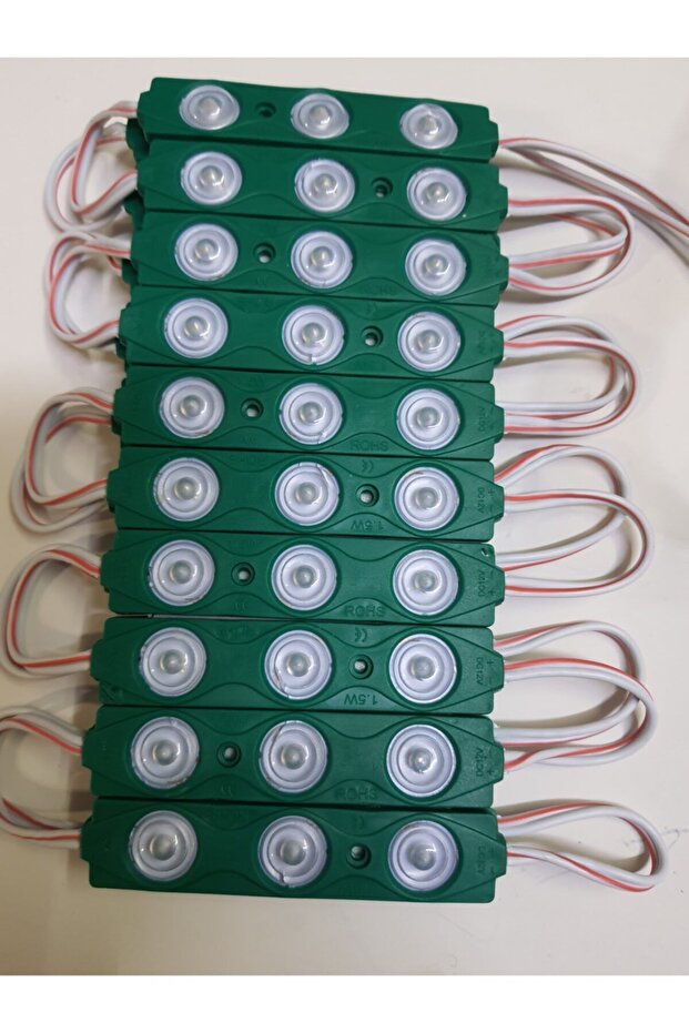 100 Adet Mercekli Modül Led Yeşil