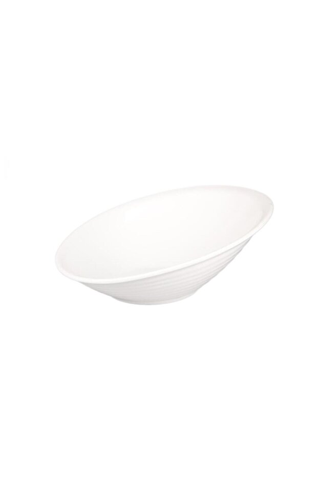 Open Buffet Slanted Bowl White