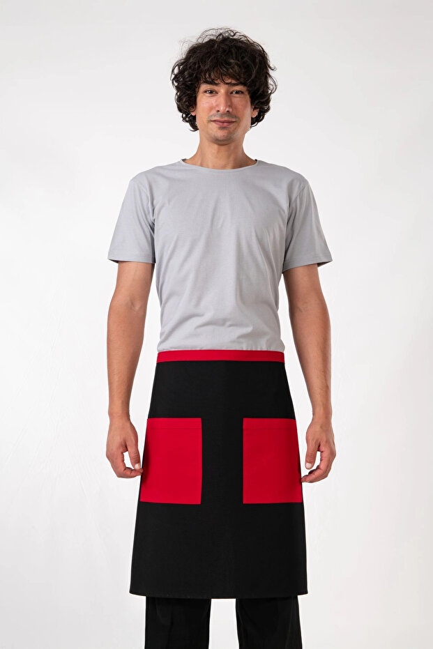 Gloria Model Half Apron Black - 2
