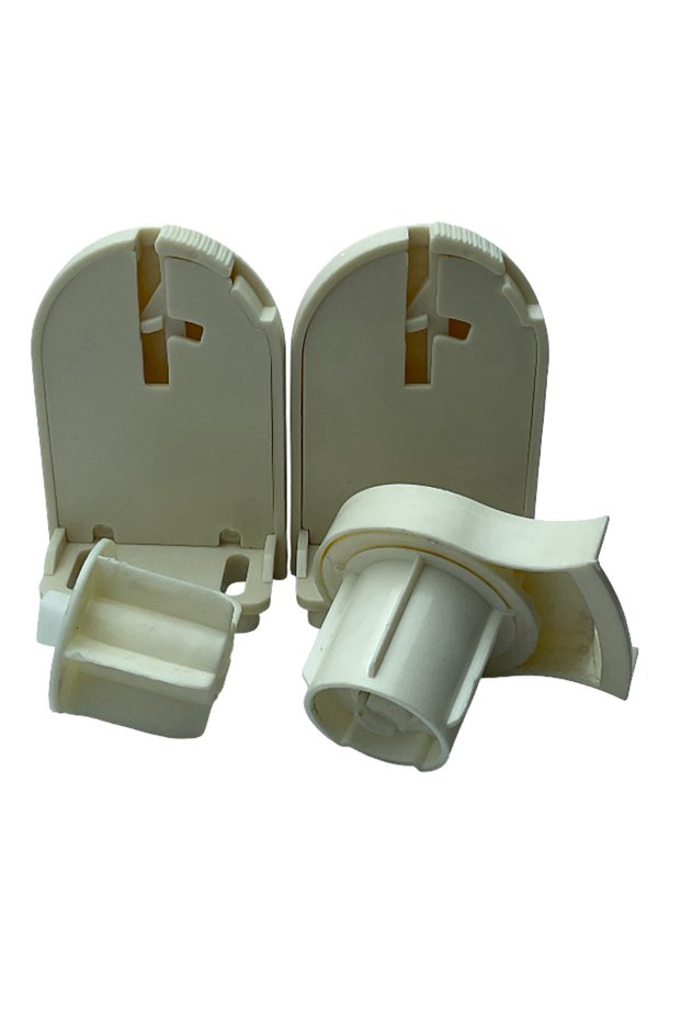 32mm Roller Blinds Cream Latch Foot and Square Pin Mechanism Set