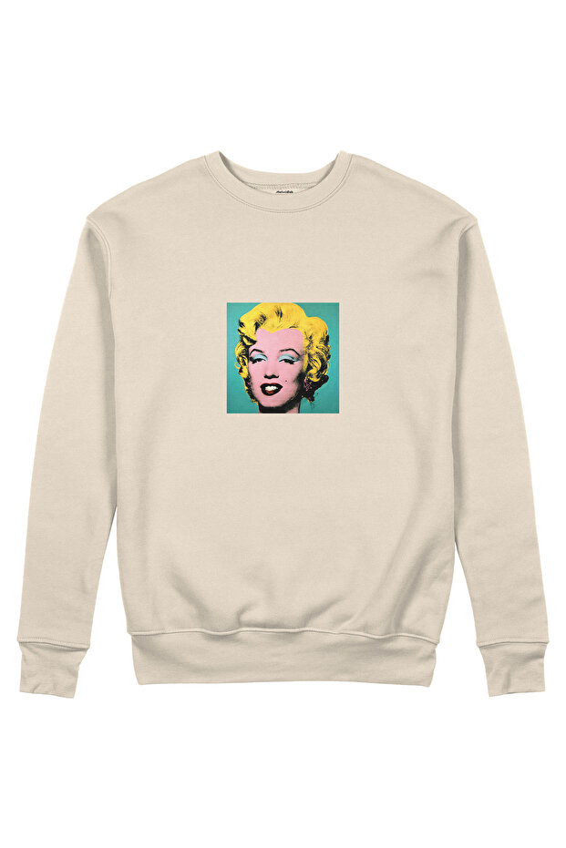 Andy Warhol / Marilyn Monroe Blue Sweatshirt - Beige