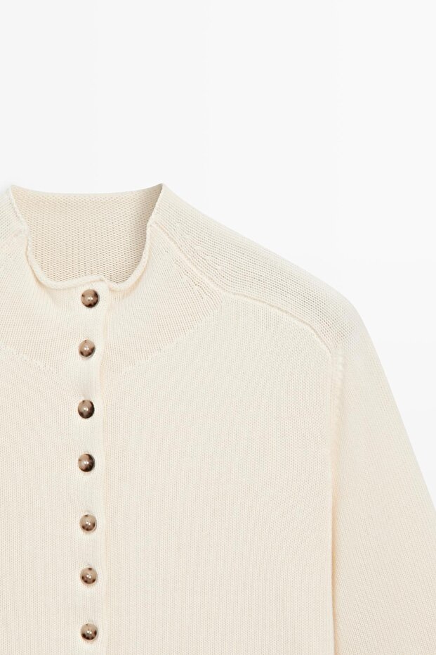 Dirsek boy kısa kollu triko hırka - 6