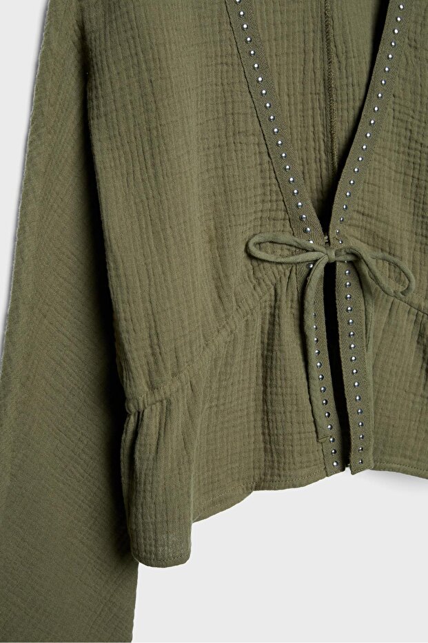 Çıtçıtlı açık gömlek - 8