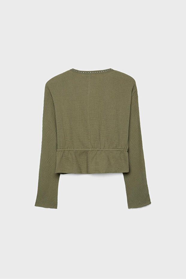 Çıtçıtlı açık gömlek - 7