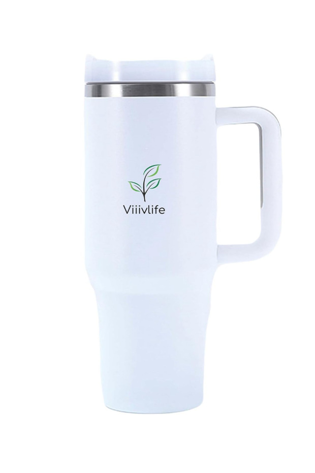 Thermal Tumbler - Stainless Steel , with Handle & Lid - 40 oz